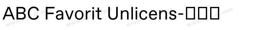 ABC Favorit Unlicens字体转换